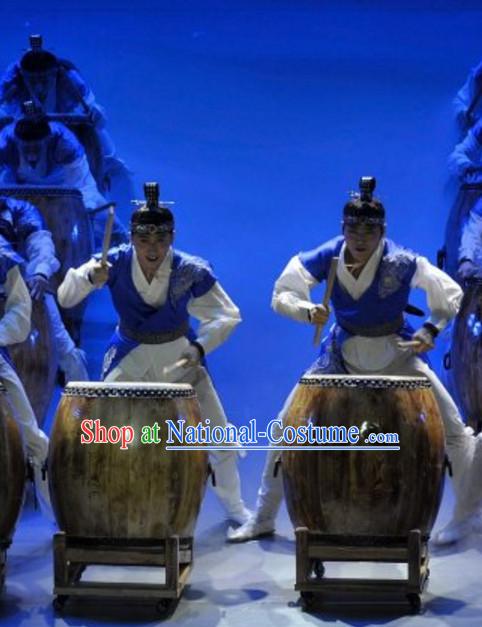 South Korean North Korea Chaoxian Ethnic Minority Folk Dance Costumes Complete Set for Men