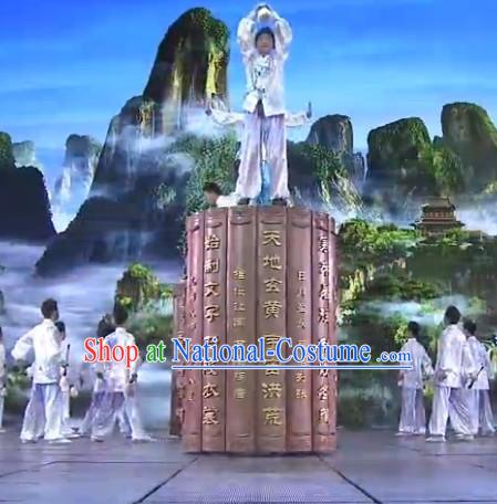 Chinese Classic Folk Dance Costumes Complete Set for Men