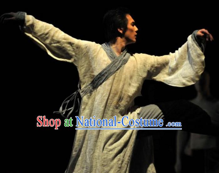 Chinese Classical Dance Costumes Complete Set for Men