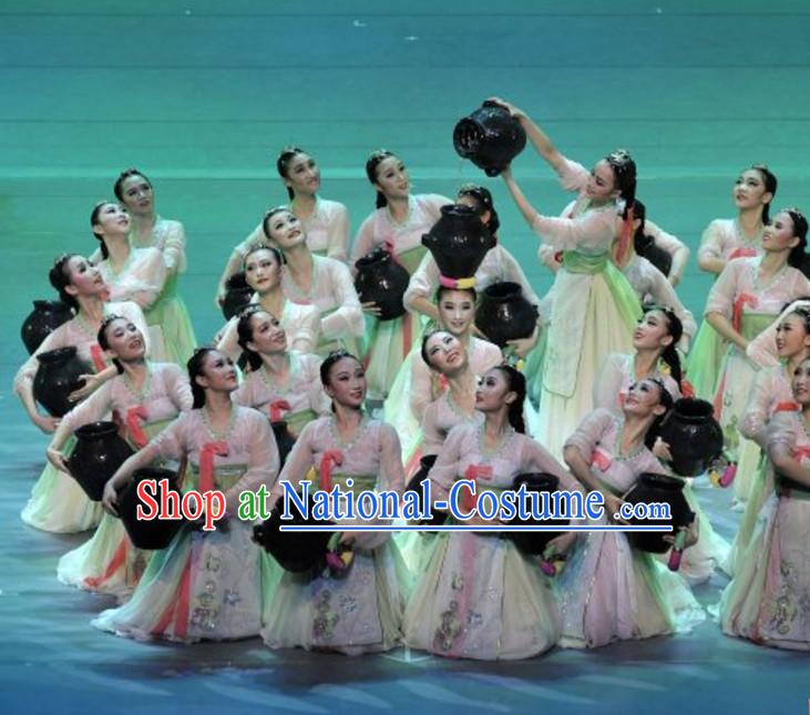 South Korean North Korea Chaoxian Minority Dance Costumes Complete Set for Women