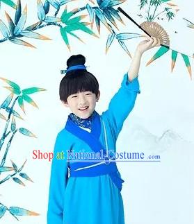 Chinese Han Dynasty Costume Ancient China Ethnic Costumes Han Fu Dress Wear Outfits Suits Clothing for Kids