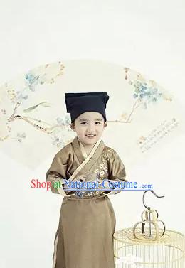 Chinese Han Dynasty Costume Ancient China Ethnic Costumes Han Fu Dress Wear Outfits Suits Clothing for Kids