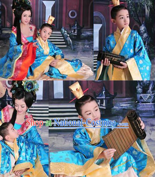 Chinese Han Dynasty Costume Ancient China Costumes Han Fu Dress Wear Outfits Suits Clothing for Women and Kids