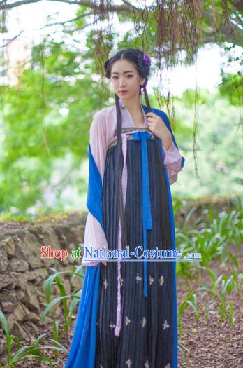 Asian Fashion Chinese Ancient Tang Dynasty Wife Clothes Costume China online Shopping Traditional Costumes Dress Wholesale Culture Clothing for Women