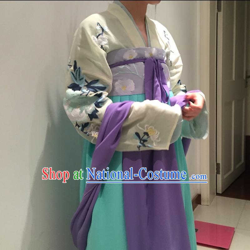 Asian Fashion Chinese Ancient Tang Dynasty Princess Clothes Costume China online Shopping Traditional Costumes Dress Wholesale Culture Clothing and Hair Jewelry for Women