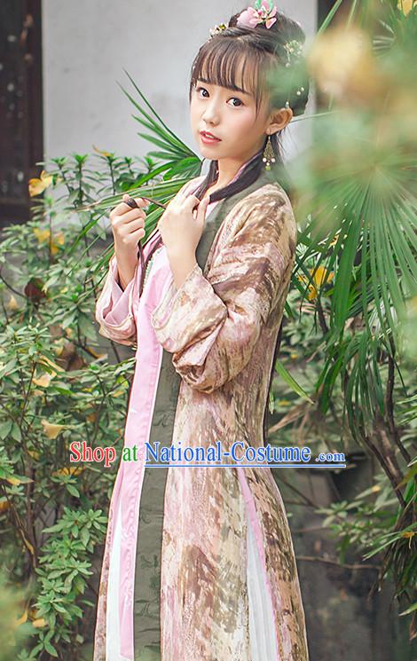 Asian Fashion Chinese Ancient Song Dynasty Princess Clothes Costume China online Shopping Traditional Costumes Dress Wholesale Culture Clothing and Hair Jewelry for Women