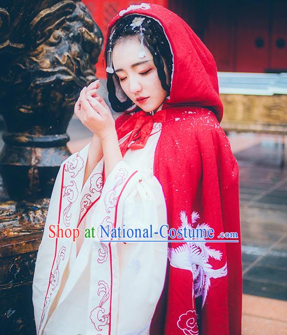 Asian Fashion Chinese Ancient Mantle Cape Clothes Costume China online Shopping Traditional Costumes Dress Wholesale Culture Clothing and Hair Jewelry for Women