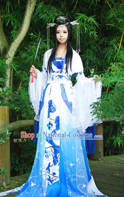 Chinese Costume Ancient Dress Classic Garment Suits Imperial Princess Queen Emperor Clothing for Women