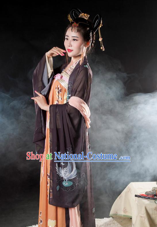 Chinese Ancient Tang Dynasty Lady Clothes Costume China online Shopping Traditional Costumes Dress Wholesale Asian Culture Fashion Clothing and Hair Accessories for Women