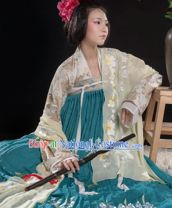 Asian Fashion Chinese Ancient Han Dynasty Lady Clothes Costume China online Shopping Traditional Costumes Dress Wholesale Culture Clothing and Hair Accessories for Women