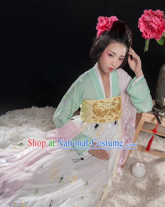 Asian Fashion Chinese Ancient Tang Dynasty Lady Clothes Costume China online Shopping Traditional Costumes Dress Wholesale Culture Clothing and Hair Accessories for Women