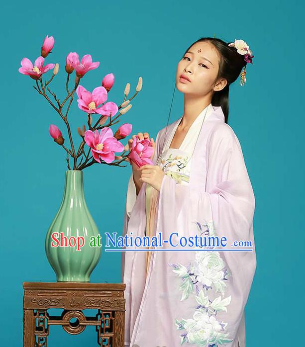 Asian Fashion Chinese Ancient Tang Dynasty Embroidered Cranes Clothes Costume China online Shopping Traditional Costumes Dress Wholesale Culture Clothing and Hair Accessories for Women