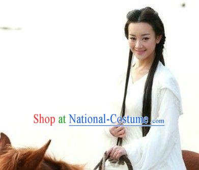 Black Ancient Fairy Style Wigs Lace Front Wig Hair Extension Women Hairpieces Full Wigs Sale