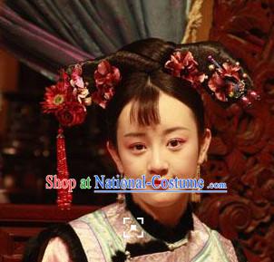 Qing Dynasty Black Style Wigs Lace Front Wig Hair Extension Women Hairpieces Full Wigs Sale