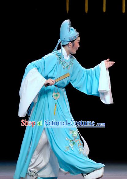 Chinese Opera Scholar Costumes and Headwear for Men