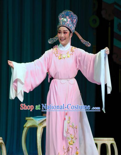 Chinese Beijing Opera Scholar Costumes and Headwear for Men