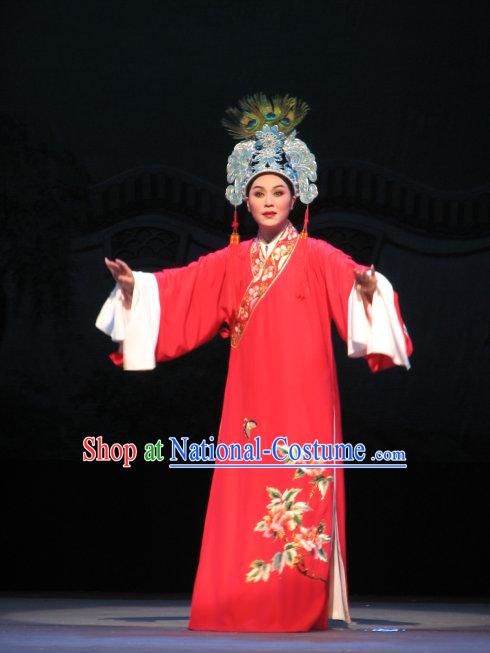 Chinese Opera Long Sleeves Scholar Costumes and Hat for Men