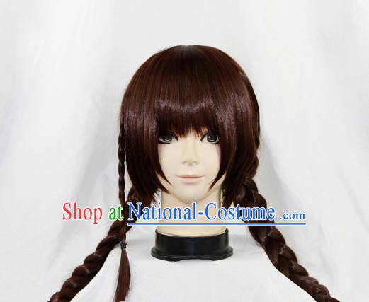 Chinese Ancient Swordwoman Long Black Wigs Classic Wig for Women