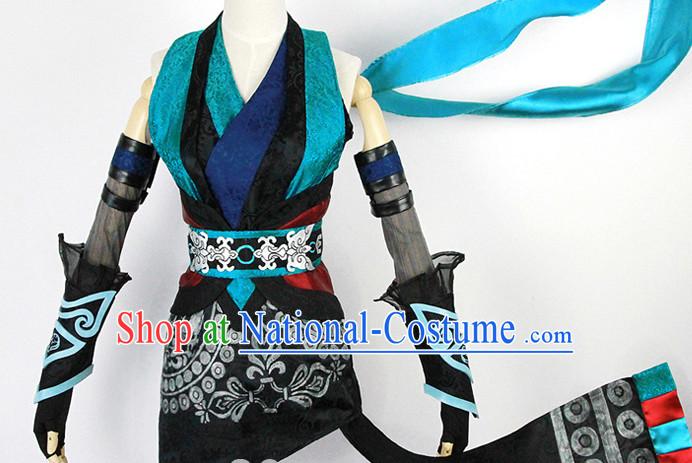 Ancient Asian Chinese Japenese Korean Knight Cosplay Costumes for Women