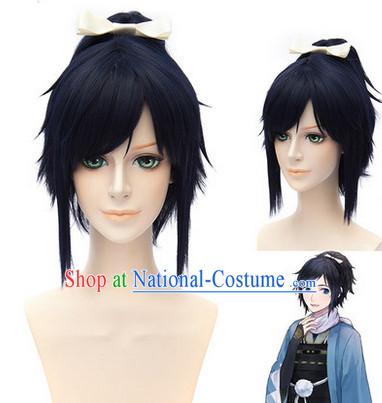 Ancient Asian Chinese Japenese Korean Knight Cosplay Long Wigs Classic Wig