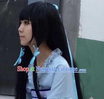 Ancient Asian Chinese Japenese Korean Knight Cosplay Long Wigs Classic Wig for Women