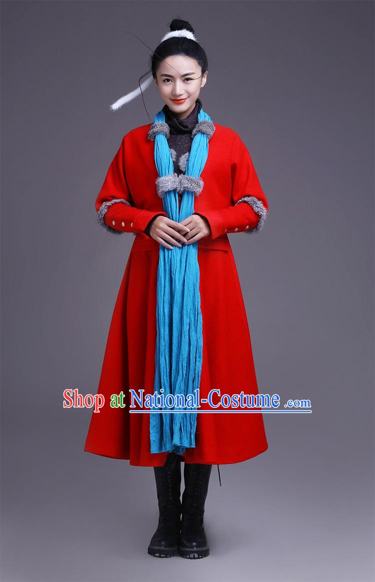 Traditional Chinese Mandarin Dress Garment and Hair Jewelry Complete Set