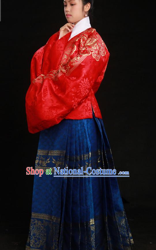 Chinese Costume Ancient Asian Korean Japanese Clothing Han Dynasty Clothes Garment Outfits Suits Women Men