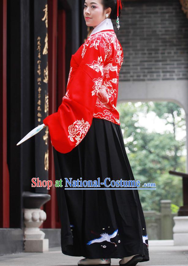 Chinese Costume Ancient Asian Korean Japanese Clothing Han Dynasty Clothes Garment Outfits Suits Women Men