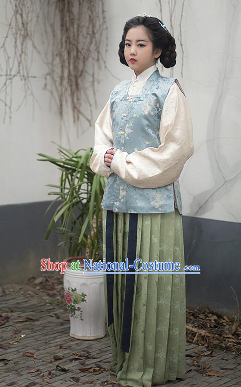 Chinese Costume Ancient Asian Korean Japanese Clothing Ming Dynasty Clothes Garment Outfits Suits for Women