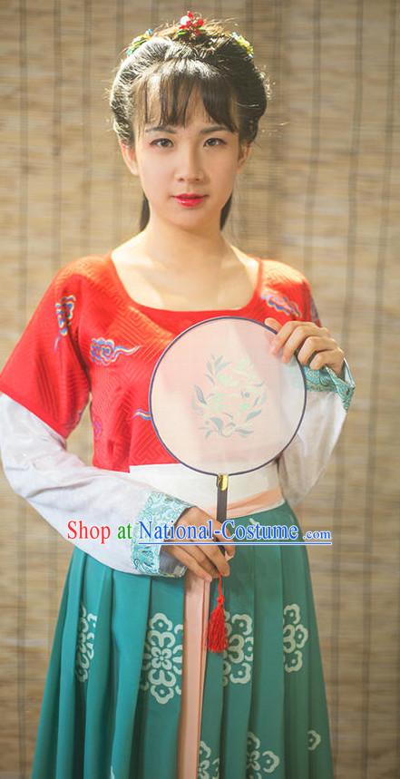 Chinese Costume Ancient Asian Clothing Tang Dynasty Clothes Garment Outfits Suits Dress for Women