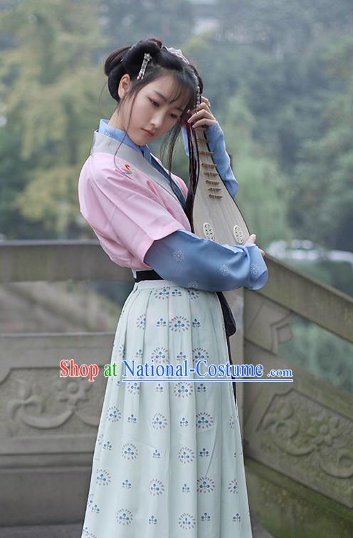 Chinese Costume Ancient Asian Clothing Han Dynasty Clothes Garment Outfits Suits for Women