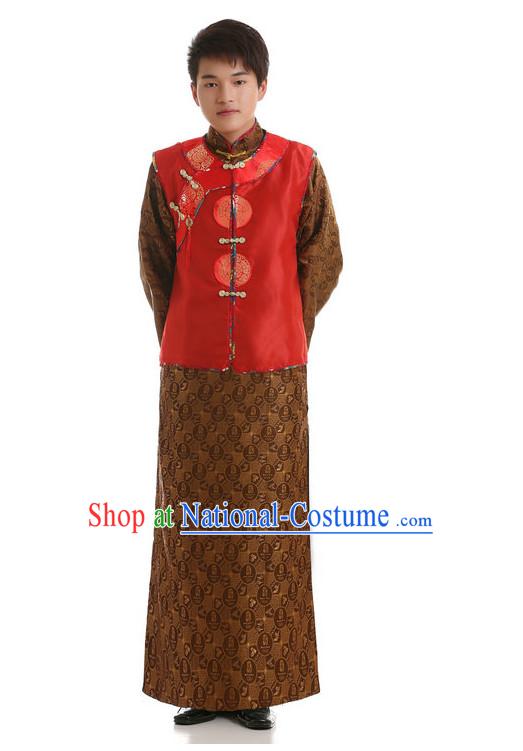 Chinese Opera Costumes Beijing Opera Costume Peking Stage Dress Bridegroom Wedding Dress Complete Set