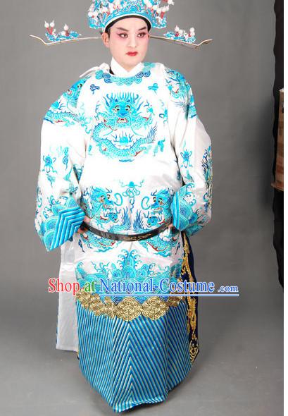 Chinese Opera Costumes Beijing Opera Costume Peking Stage Chancellor Prime Minster Dress Dragon Robe Complete Set