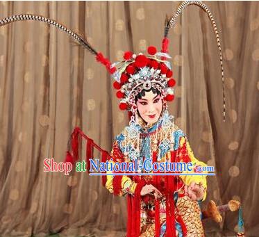 Chinese Opera Costumes Beijing Opera Costume Peking Stage Hua Dan Dress Dragon Robe Complete Set for Women