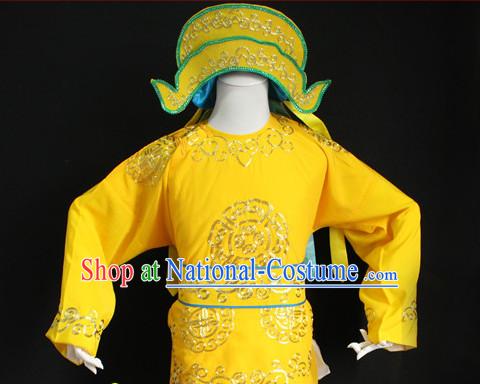 Chinese Costumes Chinese Opera Solider Costumes Dress Costume and Hat Complete Set