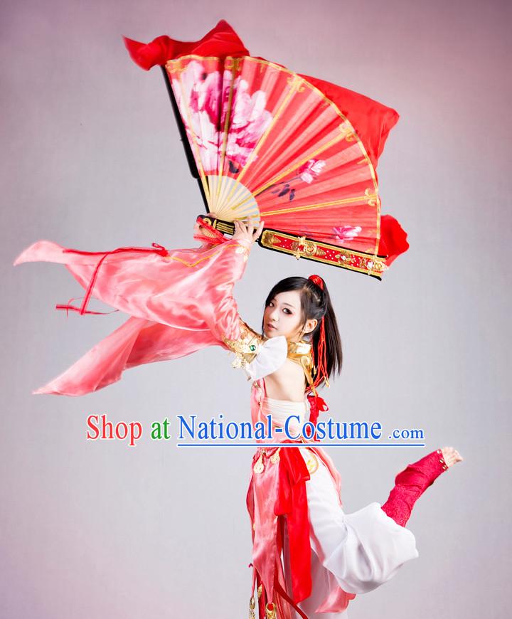 Ancient Chinese Princess Fairy Costumes and Hair Accessories Complete Set for Women