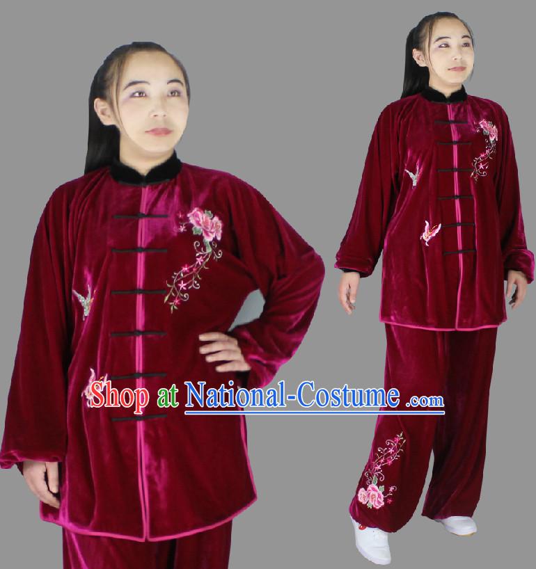 Top Long Sleeves Wing Chun Uniform Martial Arts Supplies Supply Karate Gear Tai Chi Uniforms Clothing for Boys and Men