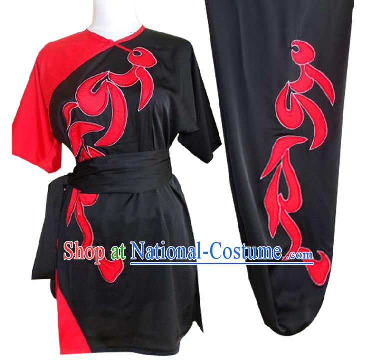 Top Short Sleeves Embroidered Wing Chun Uniform Martial Arts Supplies Supply Karate Gear Tai Chi Uniforms Clothing for Women and Girls