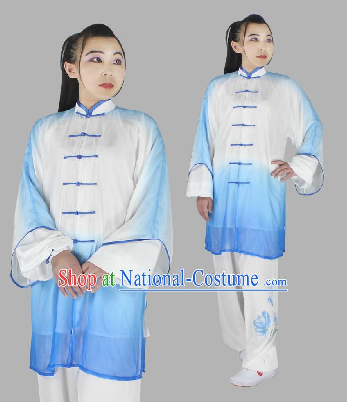 Top Long Sleeves Embroidered Wing Chun Uniform Martial Arts Supplies Supply Karate Gear Tai Chi Uniforms Clothing and Veil for Women or Men