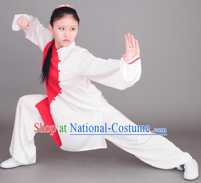 Top Tai Chi Chuan Uniform Taekwondo Karate Outfit Aikido Wing Chun Kungfu Wing Tsun Boys Martial Arts Supplies Clothing for Women or Men