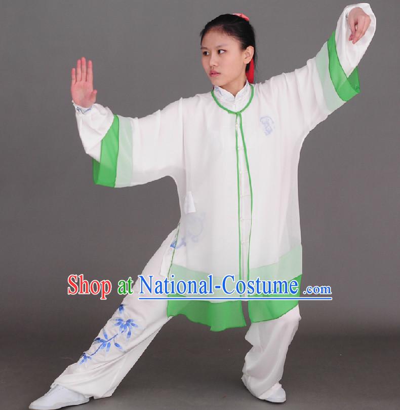 Top Long Sleeves Tai Chi Wing Chun Uniform Martial Arts Supplies Supply Karate Gear Tai Chi Uniforms Clothing and Veil for Women or Men