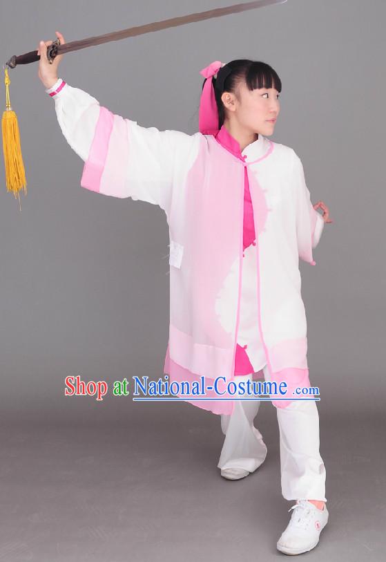 Top Long Sleeves Tai Chi Wing Chun Uniform Martial Arts Supplies Supply Karate Gear Tai Chi Uniforms Clothing and Veil for Women or Men