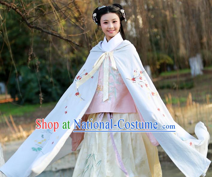 Long Ancient Chinese Cape Mantle for Girls and Women