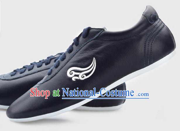 Top Kung Fu Martial Arts Karate Wing Chun Supplies Training Shop Cowhide Shoes for Kids and Adults