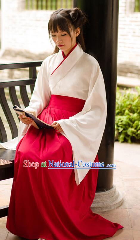 Chinese Han Dynasty Princess Dress Clothing and Hair Jewelry Complete Set for Women and Girls