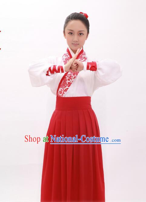 Chinese Han Dynasty Princess Dress Clothing and Hair Jewelry Complete Set for Women and Girls