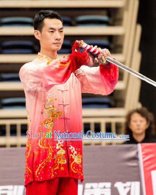 Tai Chi Swords Taiji Tai Ji Sword Martial Arts Supplies Chi Gong Qi Gong Kung Fu Kungfu Uniform Clothing Costume Suits Uniforms for Men and Boys