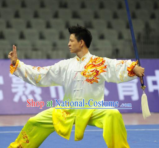 Tai Ji Quan Kung Fu Outfit Jacket Pants Supplies Custom Dance Costumes Outfits Clothing for Men Women Kids Boys Girls