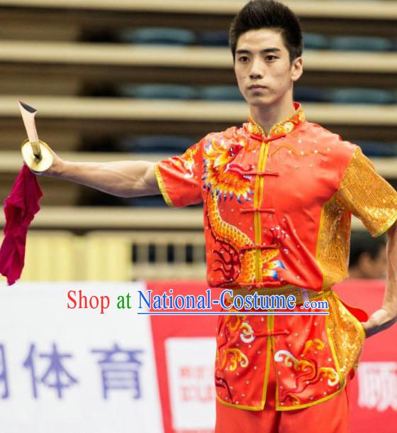 Tai Chi Sword Competition Outfit Taiji Swords Contest Jacket Pants Supplies Custom Dance Costumes Outfits Clothing for Men Women Kids Boys Girls