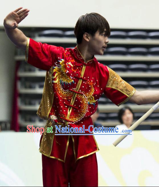 Top Wushu Competition Suits Southern Fist Tourament Qigong Kung Fu Training Karate Clothes Shaolin Outfit Martial Arts Uniform for Men Women Girls Boys Kids Adults